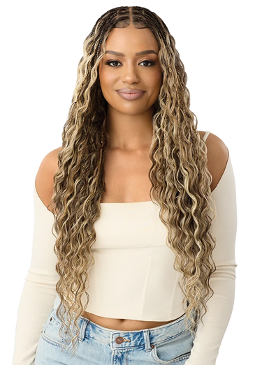 Outre 100% Hand-Tied Whole Lace Wig – Boho Mermaid Box Braids 32